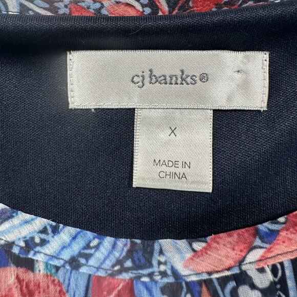 CJ Banks Sleeveless Top Floral Asian Print Camisole Liner Size X‎ - Picture 2 of 9